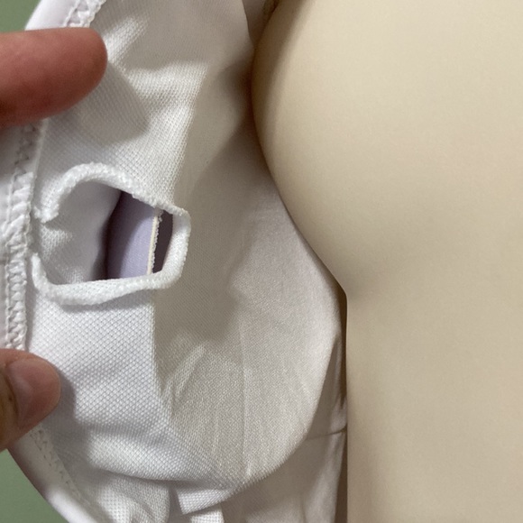 PRETTY GARDEN White One Piece Low Open Back Swimsuit Womens Medium - Picture 10 of 13